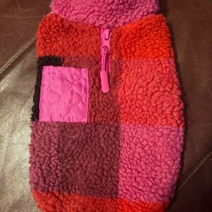 Cozy Pink and Red Dog Vest